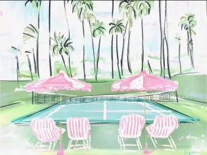TENNIS IN PARADISE - CANVAS 30x40 PRINT
