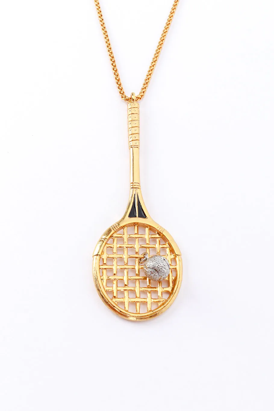 Tennis Racket Pendant Necklace