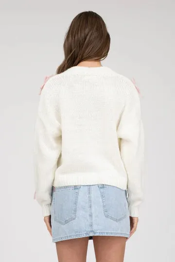 The Charlotte Bow Detail Button Cardigan