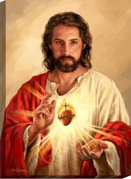 The Sacred Heart of Jesus Canvas Print 10 x 14"