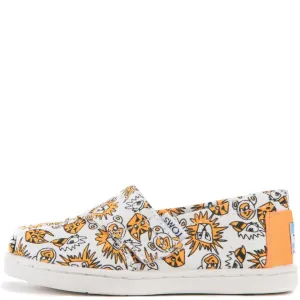Tiny Toms: Classic Orange Canvas Wild Cats Flats
