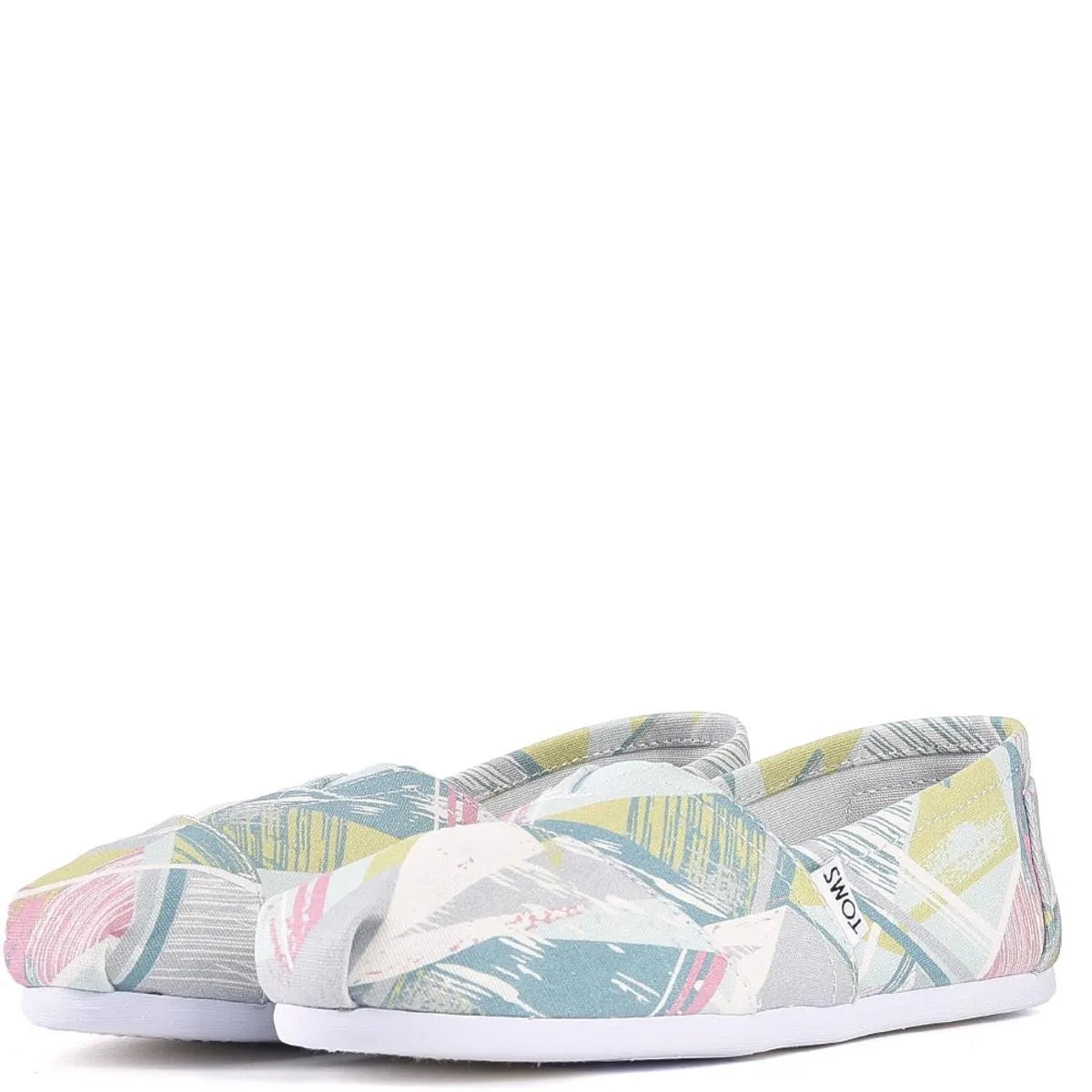 Toms Classic Pastel Multi Canvas Triangles Flats Multi