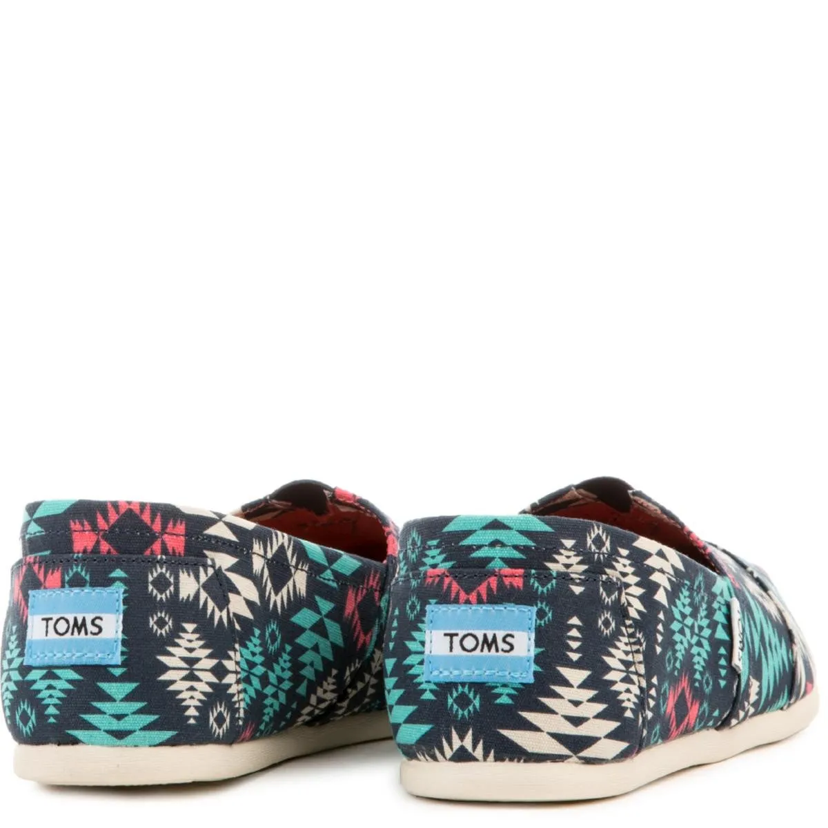 Toms Classics Blue Multi Blanket Print Canvas Flats Blue