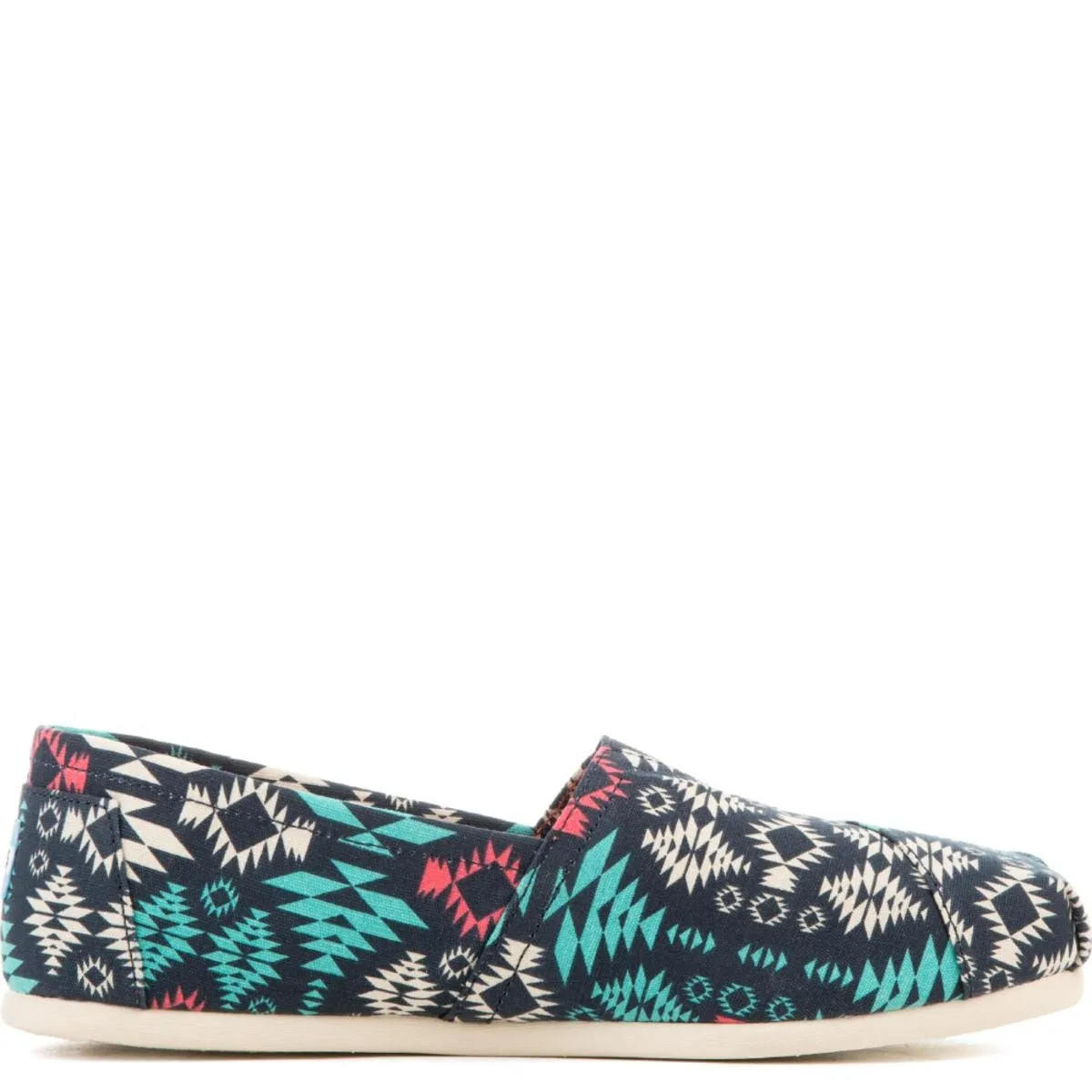 Toms Classics Blue Multi Blanket Print Canvas Flats Blue
