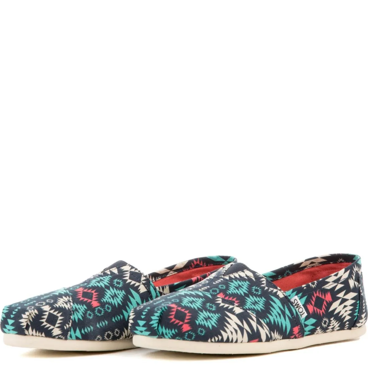 Toms Classics Blue Multi Blanket Print Canvas Flats Blue