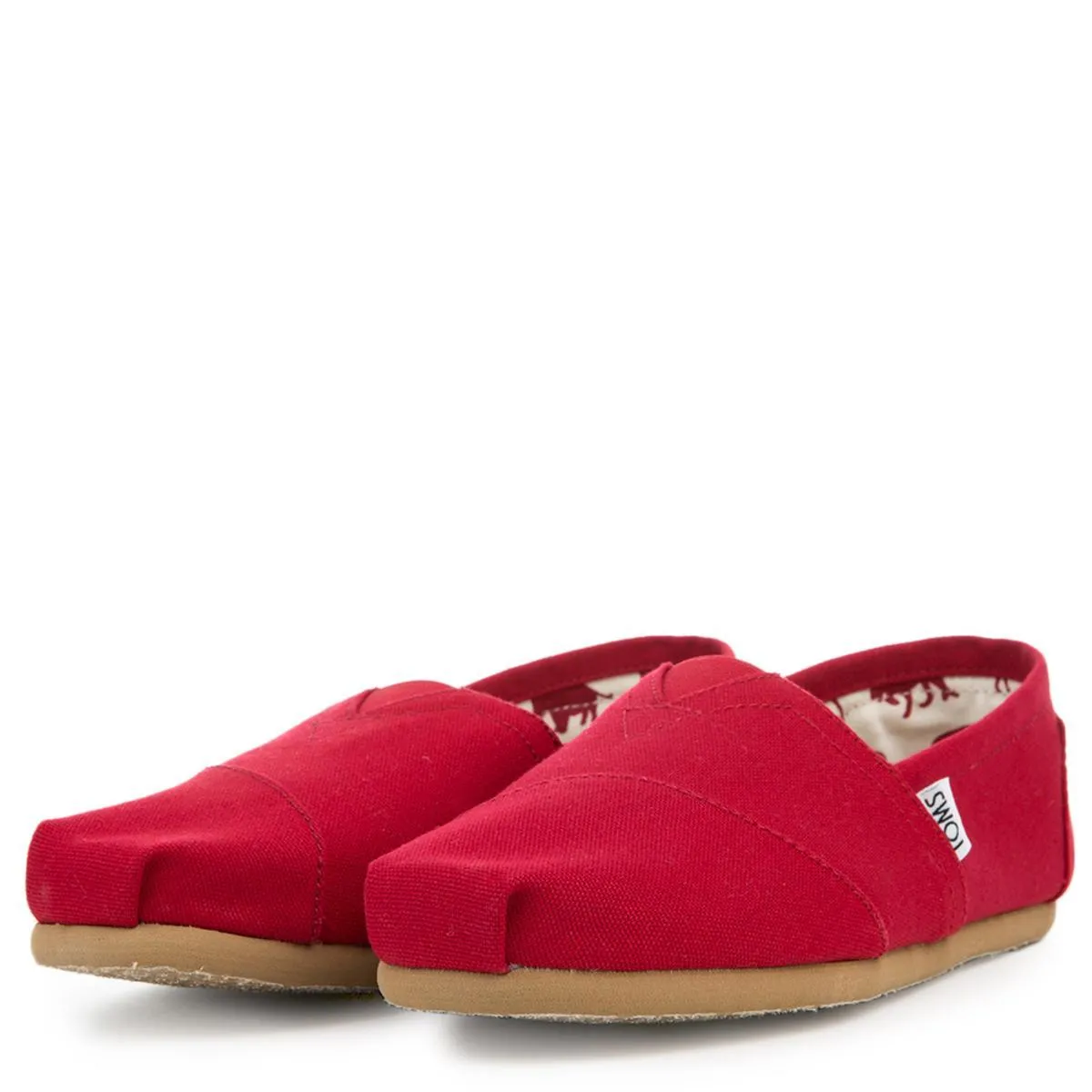 Toms Classics Red Canvas Men's Flats