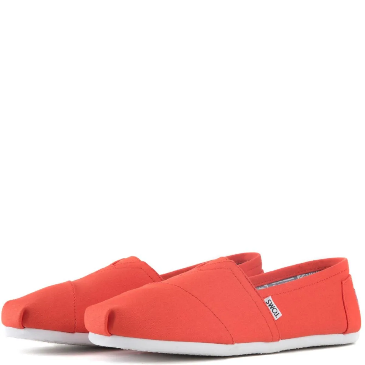 Toms for Men: Classic Bright Orange Canvas Flats