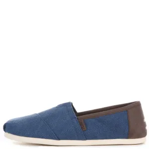 Toms for Men: Navy Washed Canvas/Trim Classic