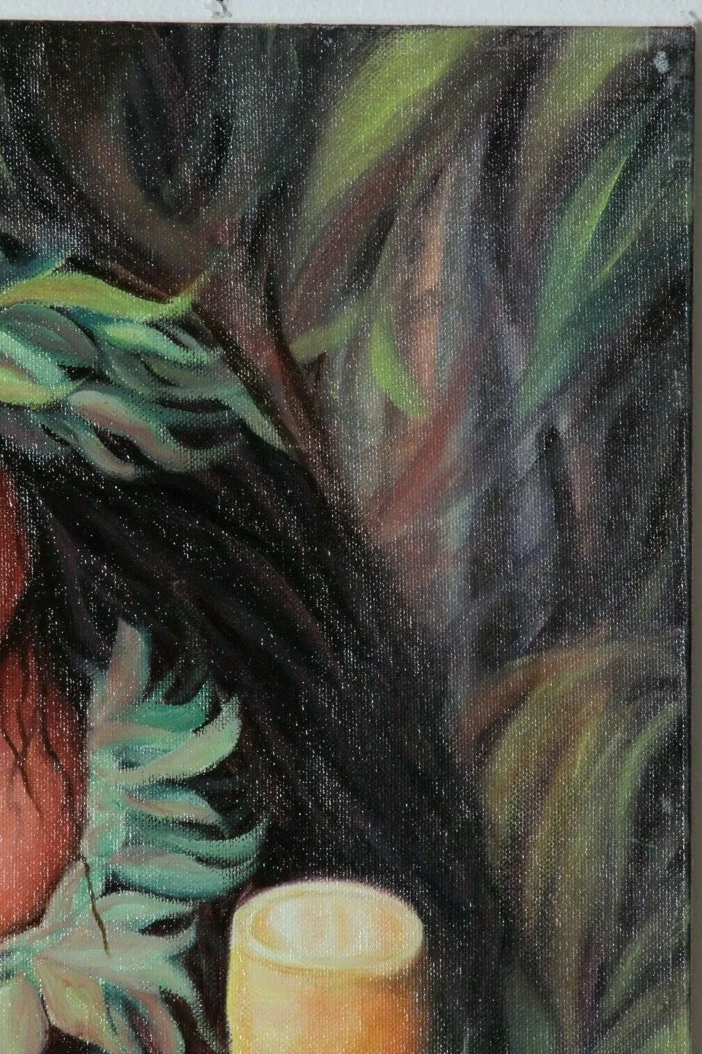 Untitled (Polynesian Woman w/ Drum) By Anthony Sidoni 2001 Signed Oil on Canvas