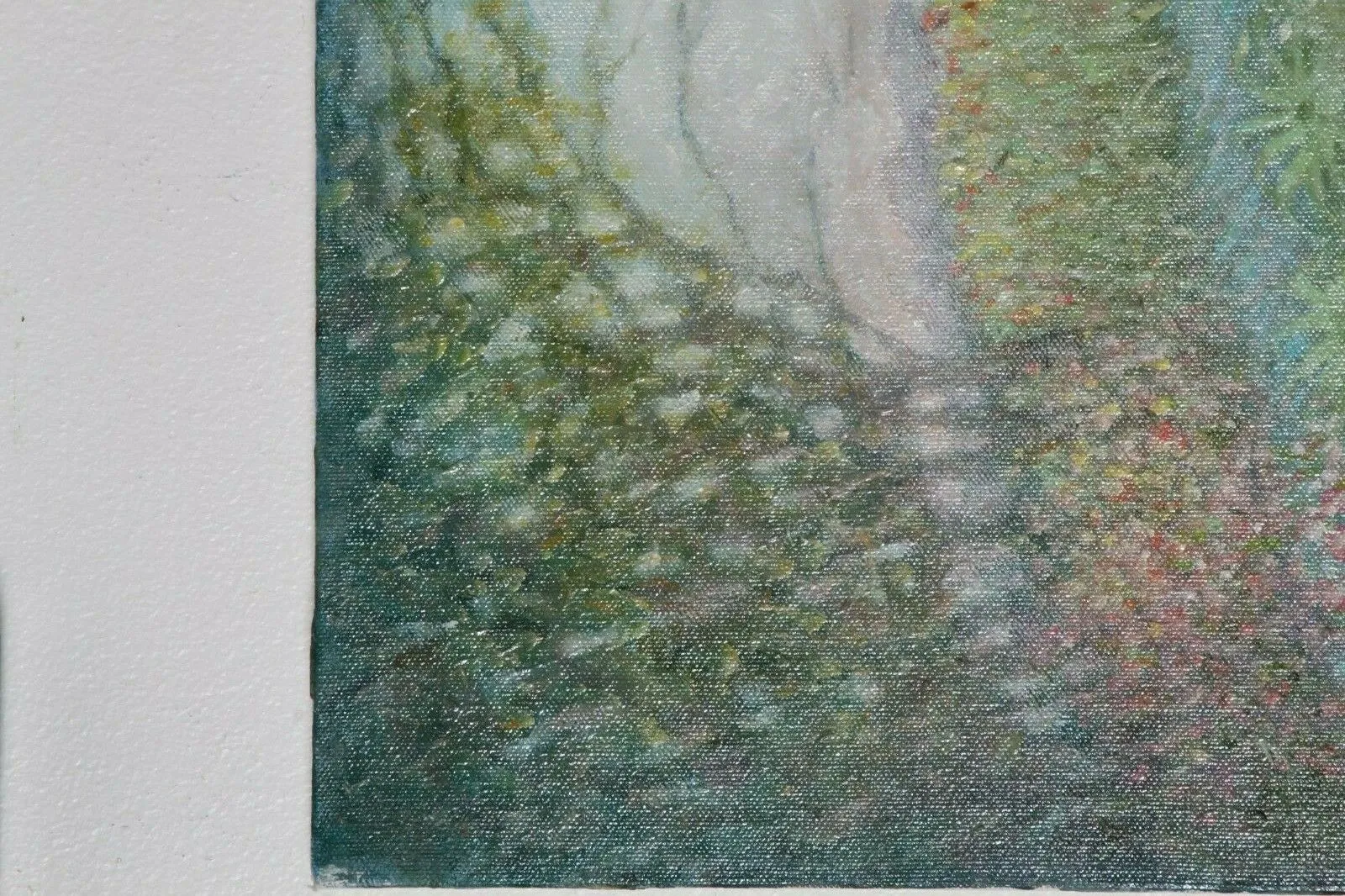 Untitled (Woman in Flower Field) By Anthony Sidoni 1991 Signed Oil on Canvas