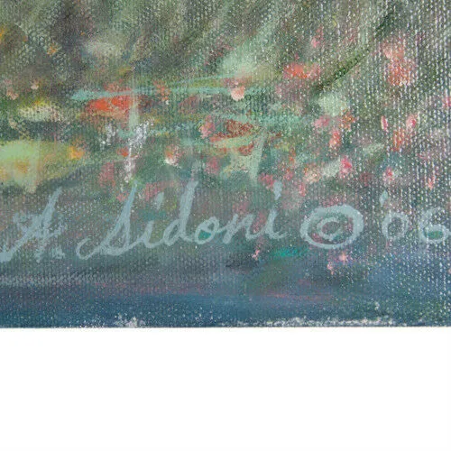Untitled (Woman in Flower Field) By Anthony Sidoni 1991 Signed Oil on Canvas