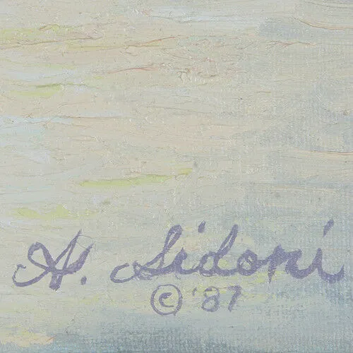 Untitled (Woman in White Suit) By Anthony Sidoni 1987 Signed Oil on Canvas