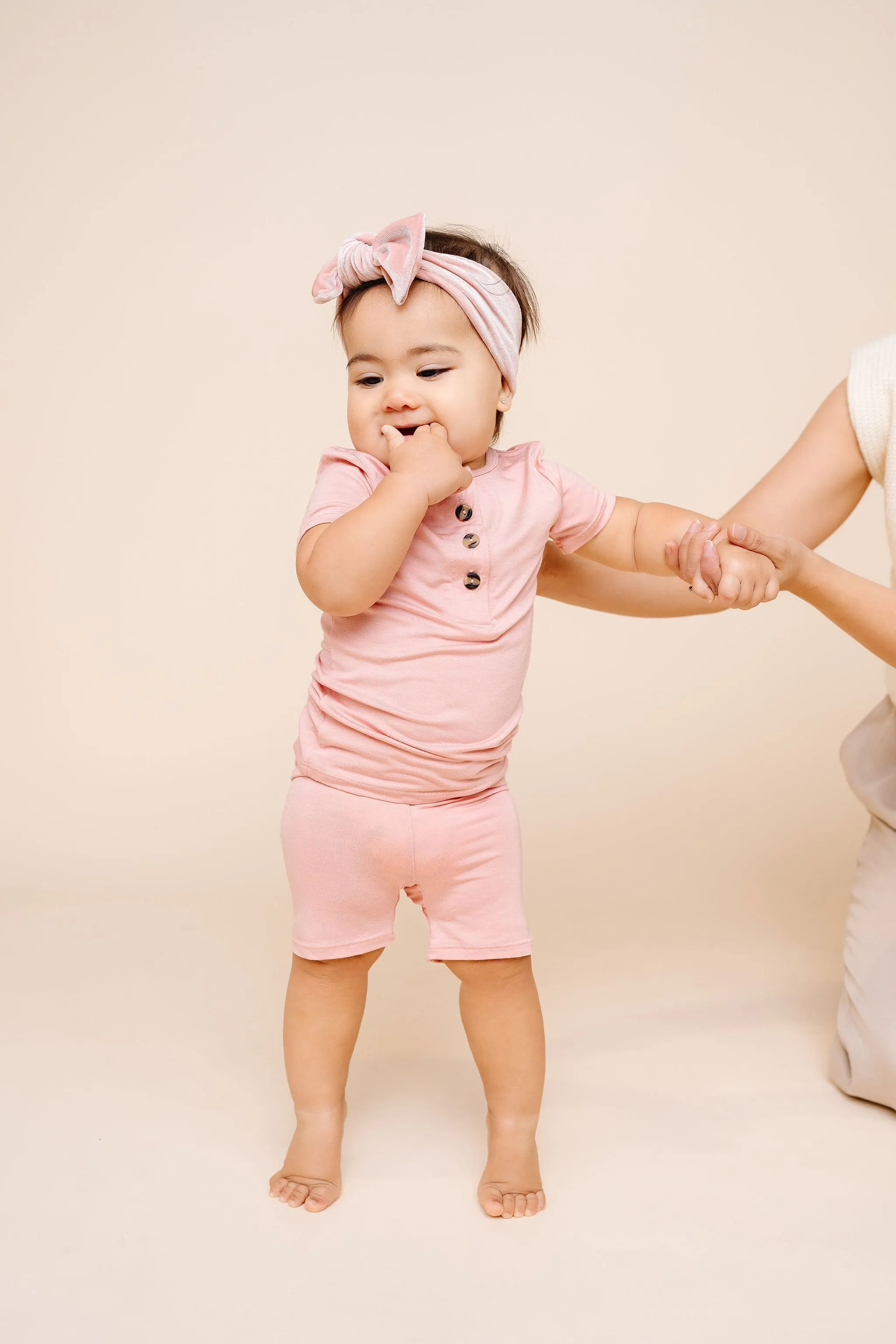 Velvet - Ballet Pink Knot Headband