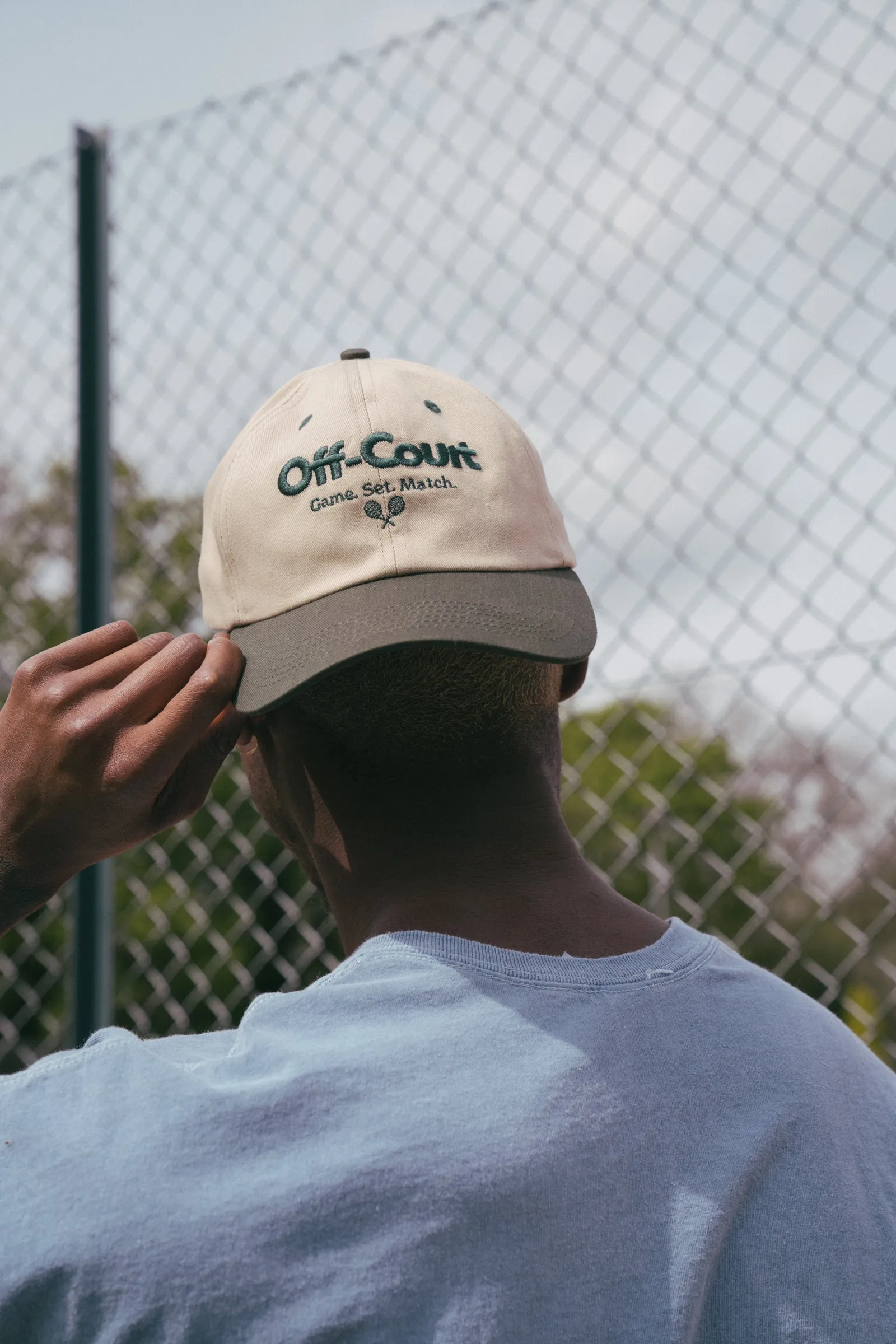 Vice 84 'Off-Court' Tennis Cap - Beige/Forest Green