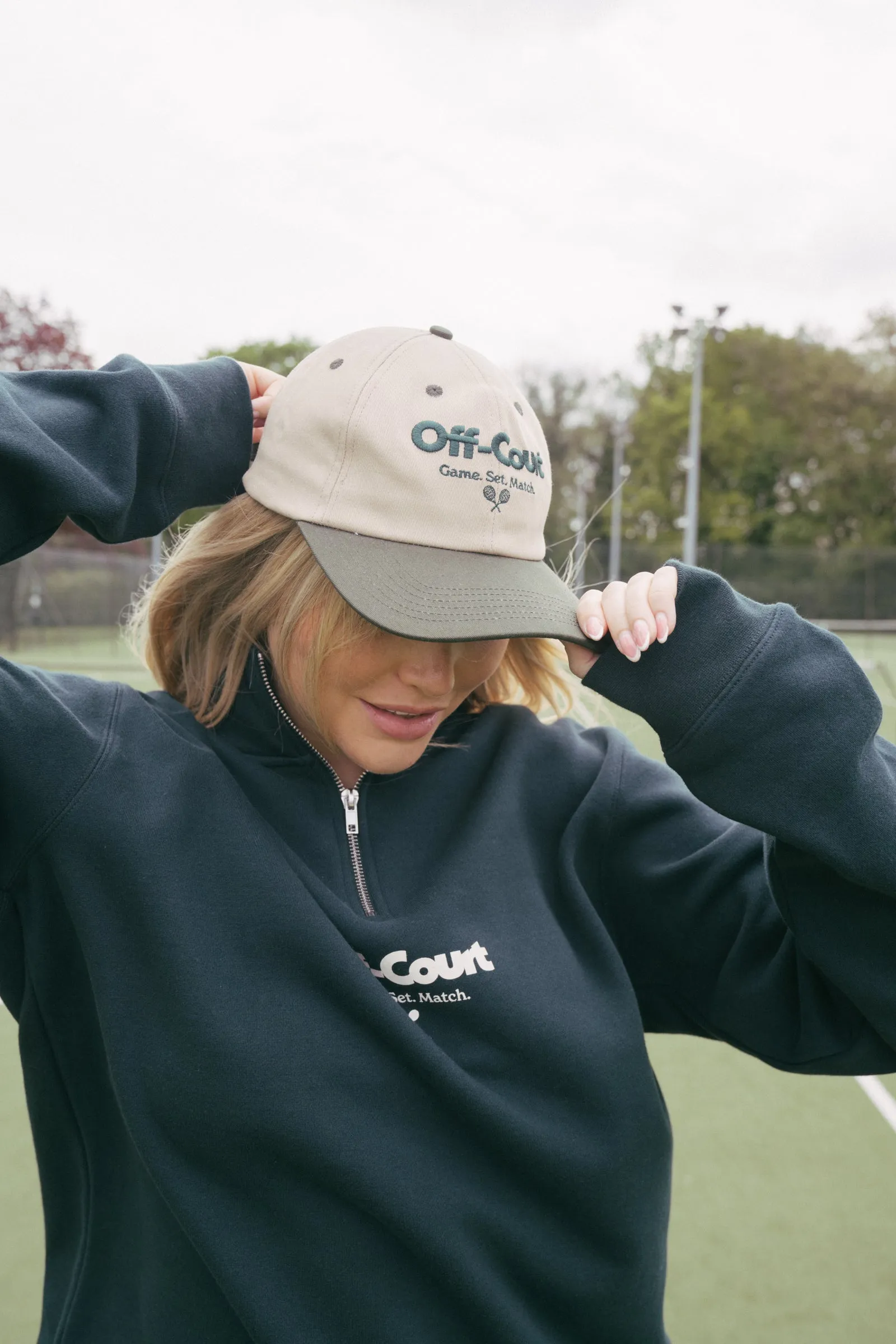 Vice 84 'Off-Court' Tennis Cap - Beige/Forest Green