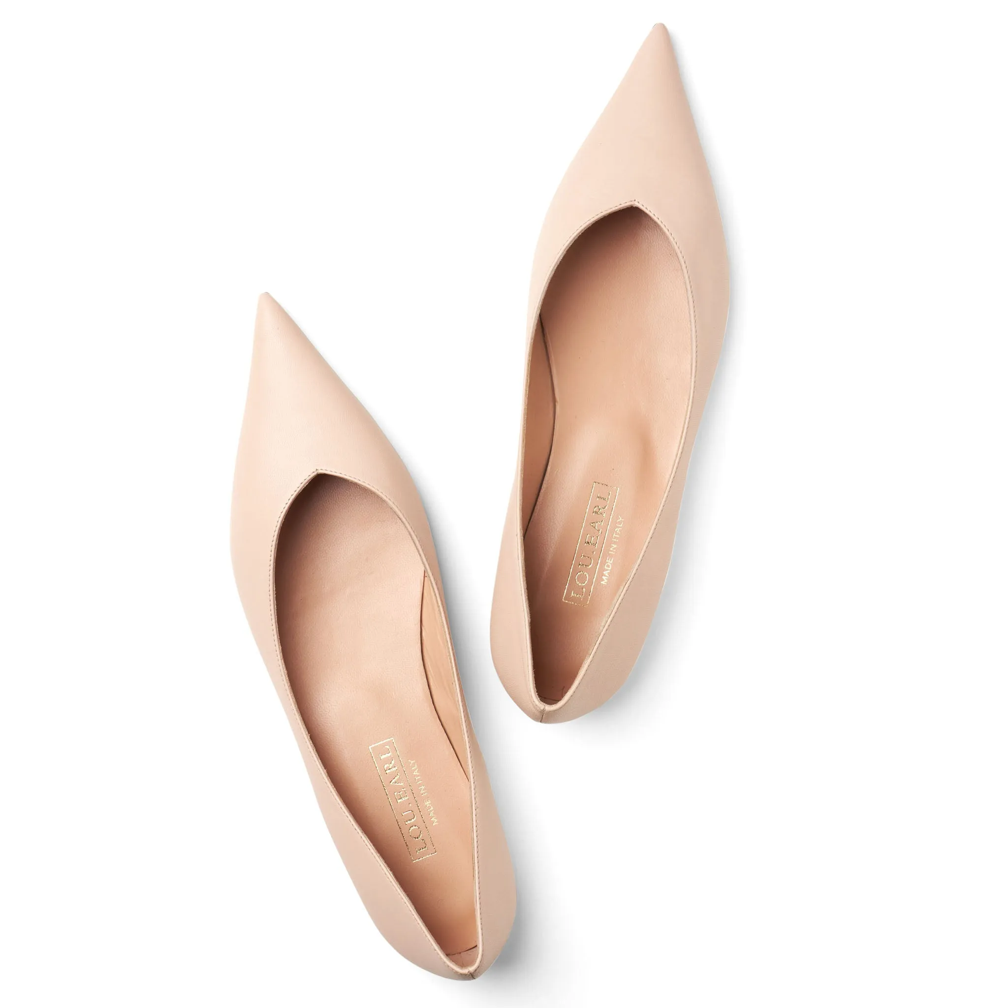 Vivienne Pointed Toe Flats in Nude