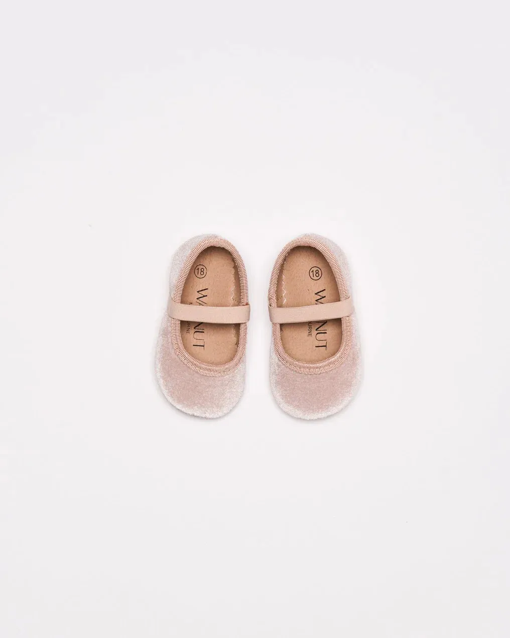 WALNUT MINI ARLO BALLET BLUSH VELVET