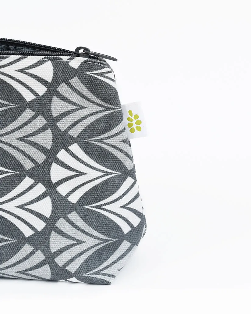 Waltz Zipper Pouch – Steel Grey (10" x 6" x 3")