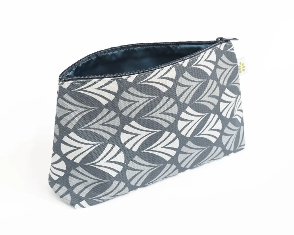 Waltz Zipper Pouch – Steel Grey (10" x 6" x 3")