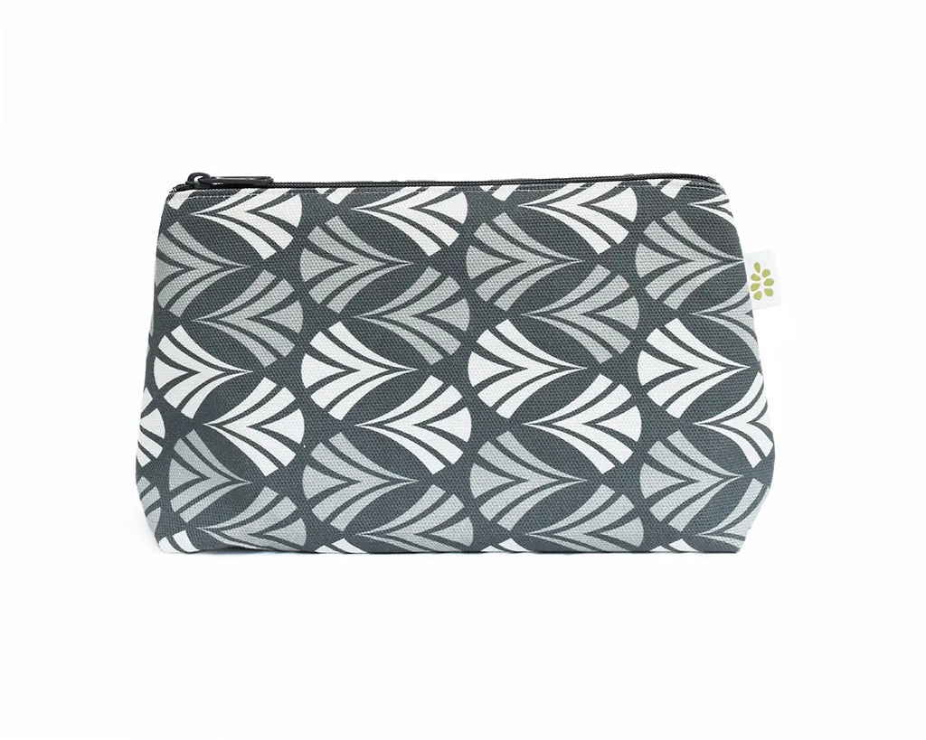 Waltz Zipper Pouch – Steel Grey (10" x 6" x 3")
