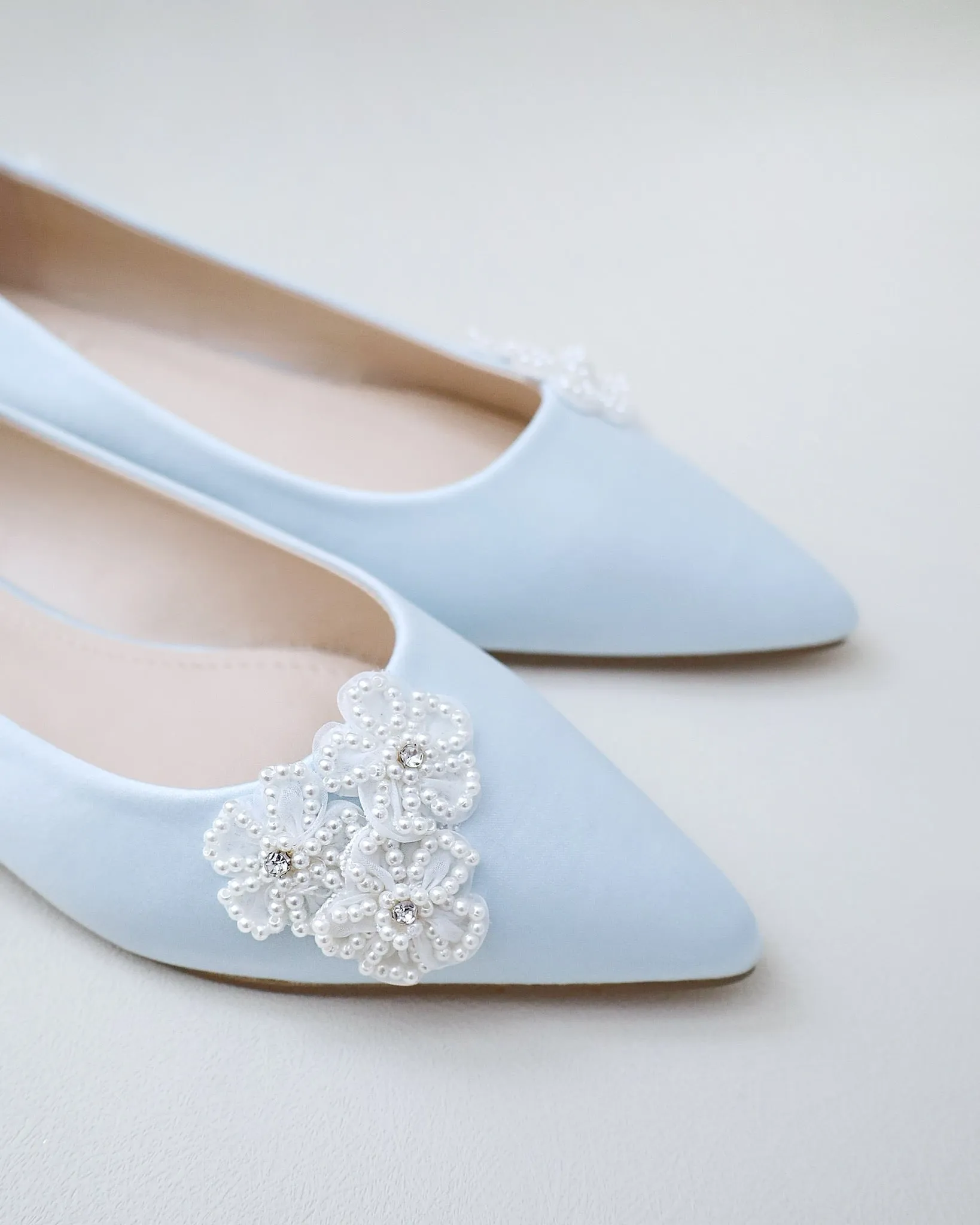Wedding Flats with All Pearls Chassia Flowers