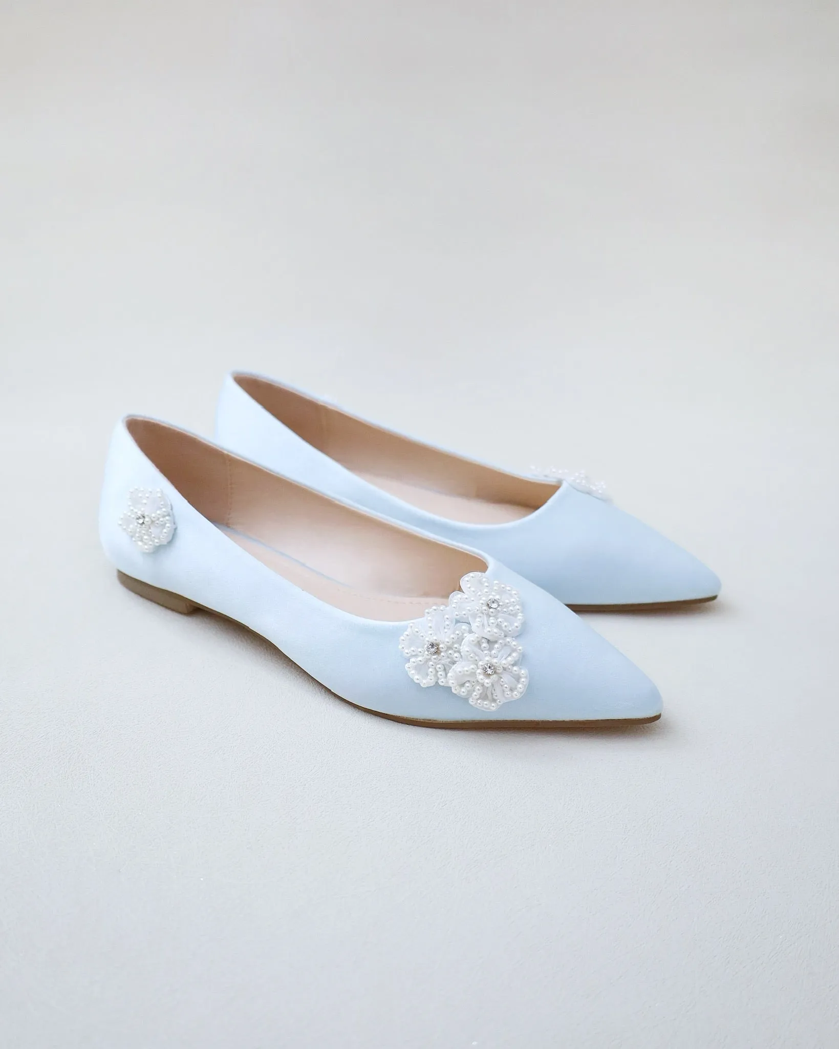 Wedding Flats with All Pearls Chassia Flowers