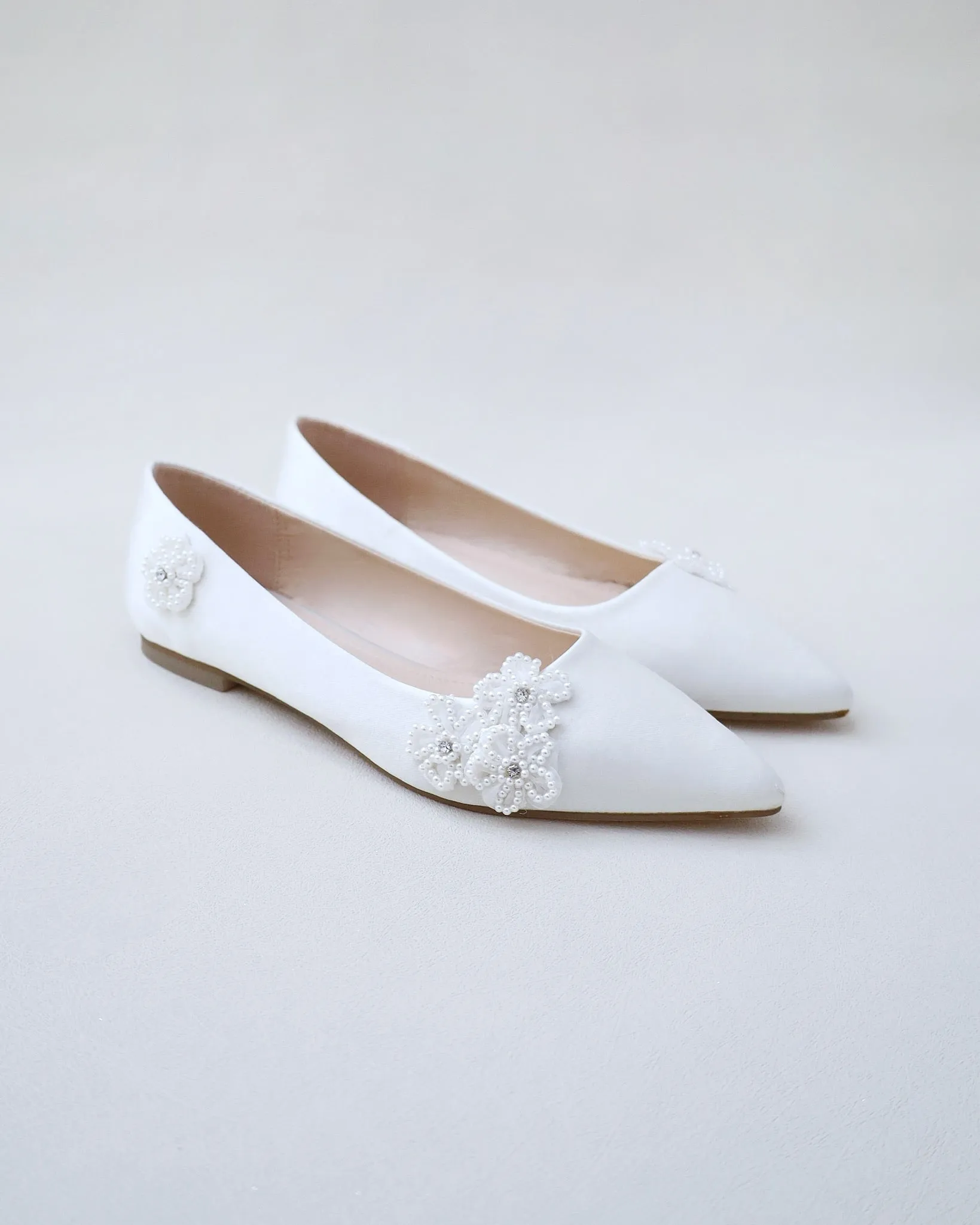 Wedding Flats with All Pearls Chassia Flowers