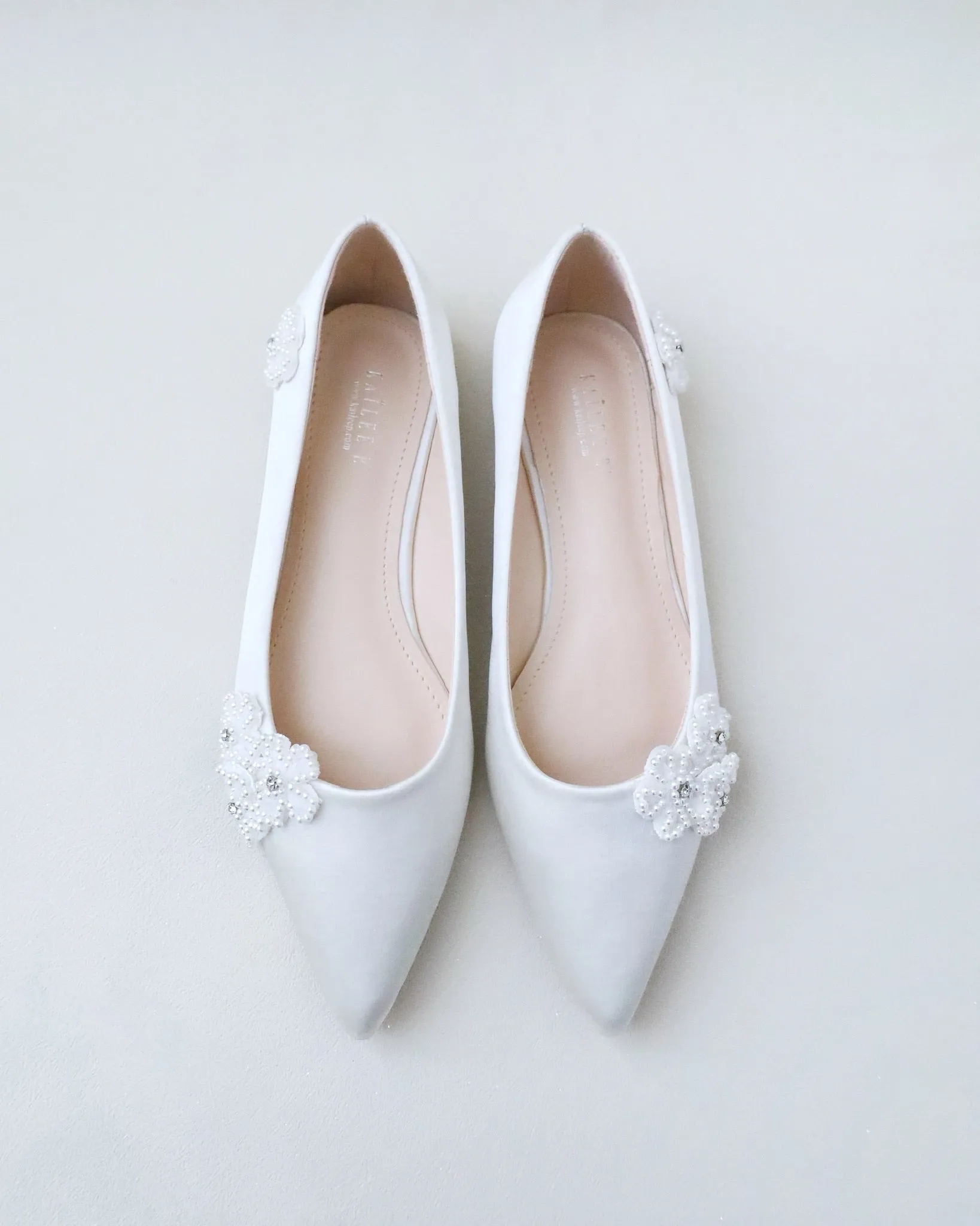 Wedding Flats with All Pearls Chassia Flowers