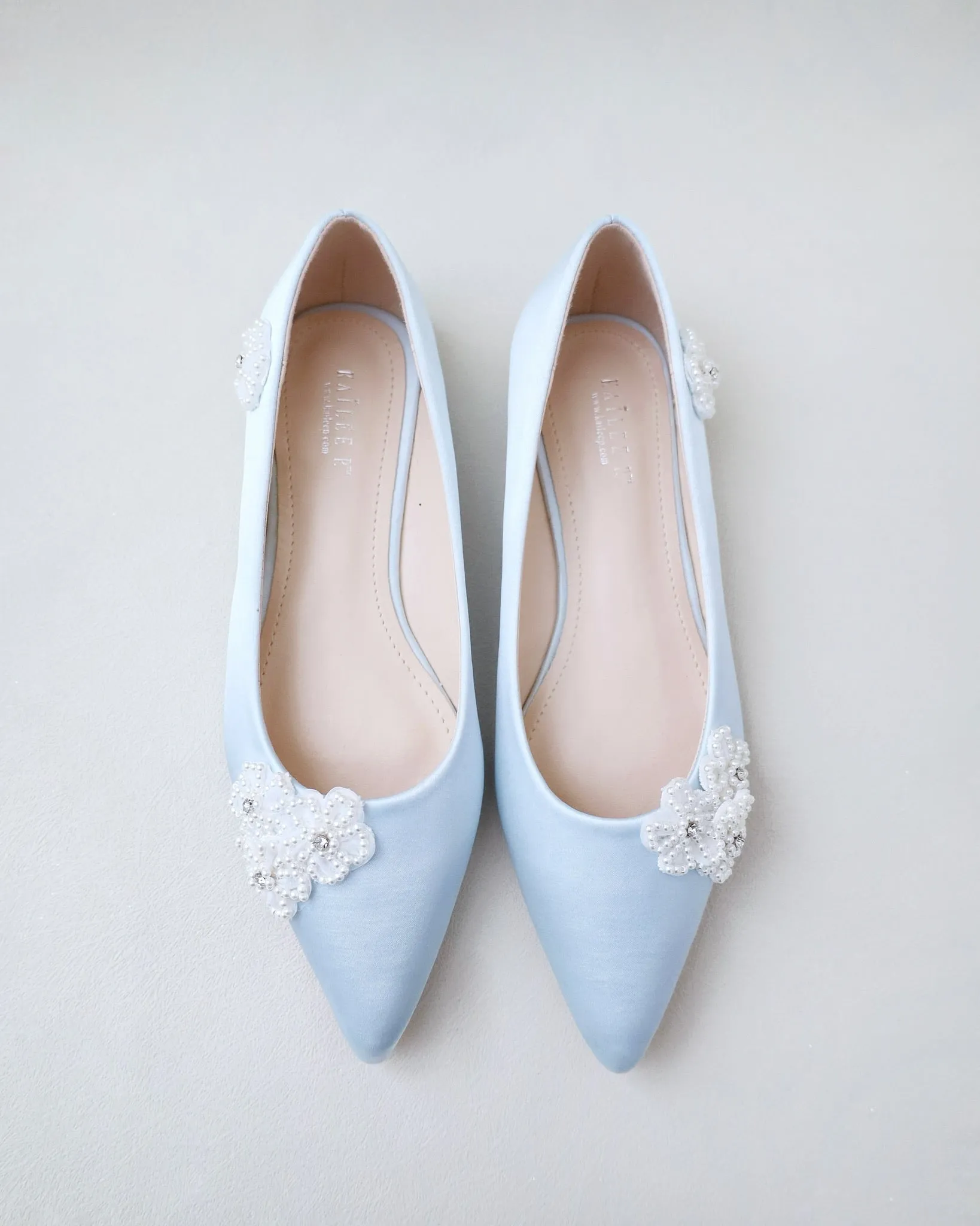 Wedding Flats with All Pearls Chassia Flowers