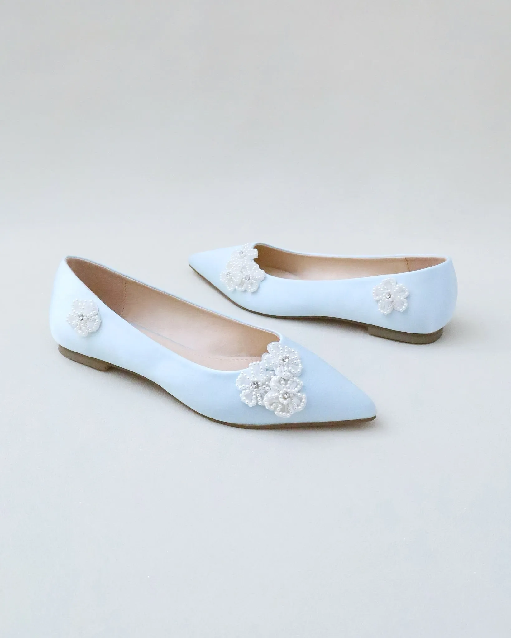Wedding Flats with All Pearls Chassia Flowers