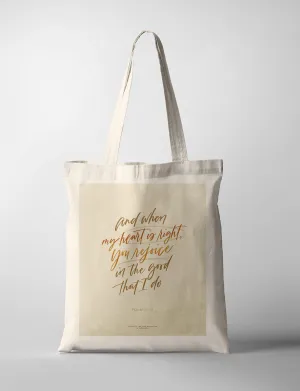 When My Heart Is Right {Tote Bag}
