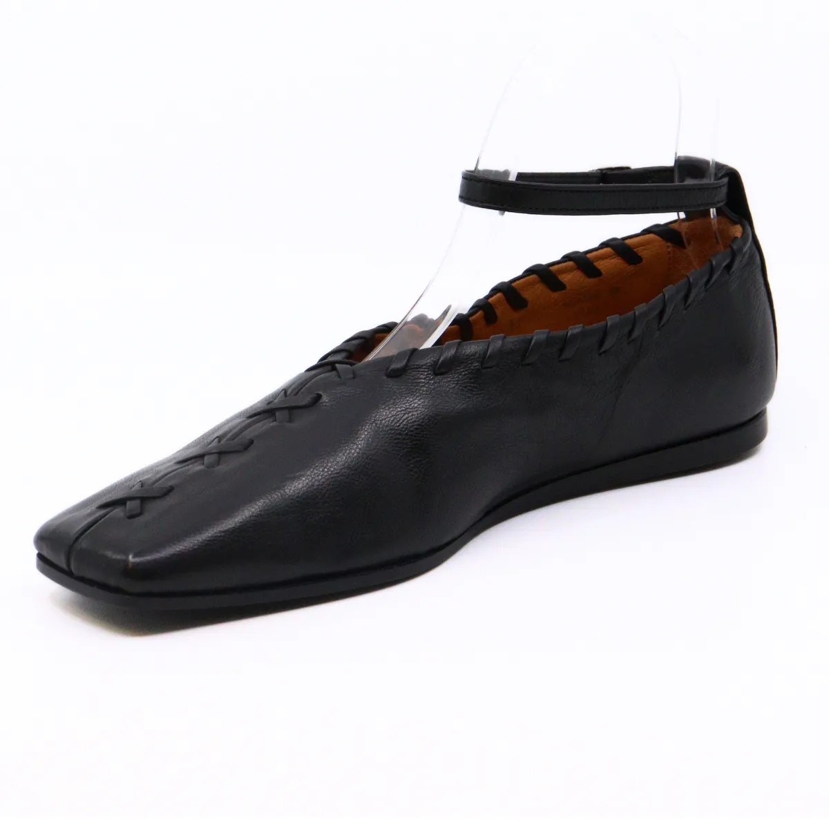 Whip Stitch Black Flat