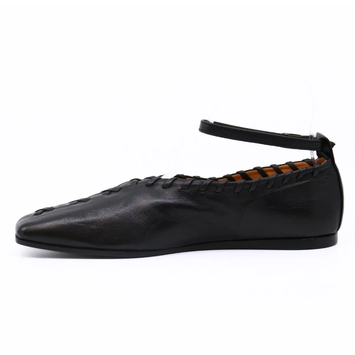 Whip Stitch Black Flat