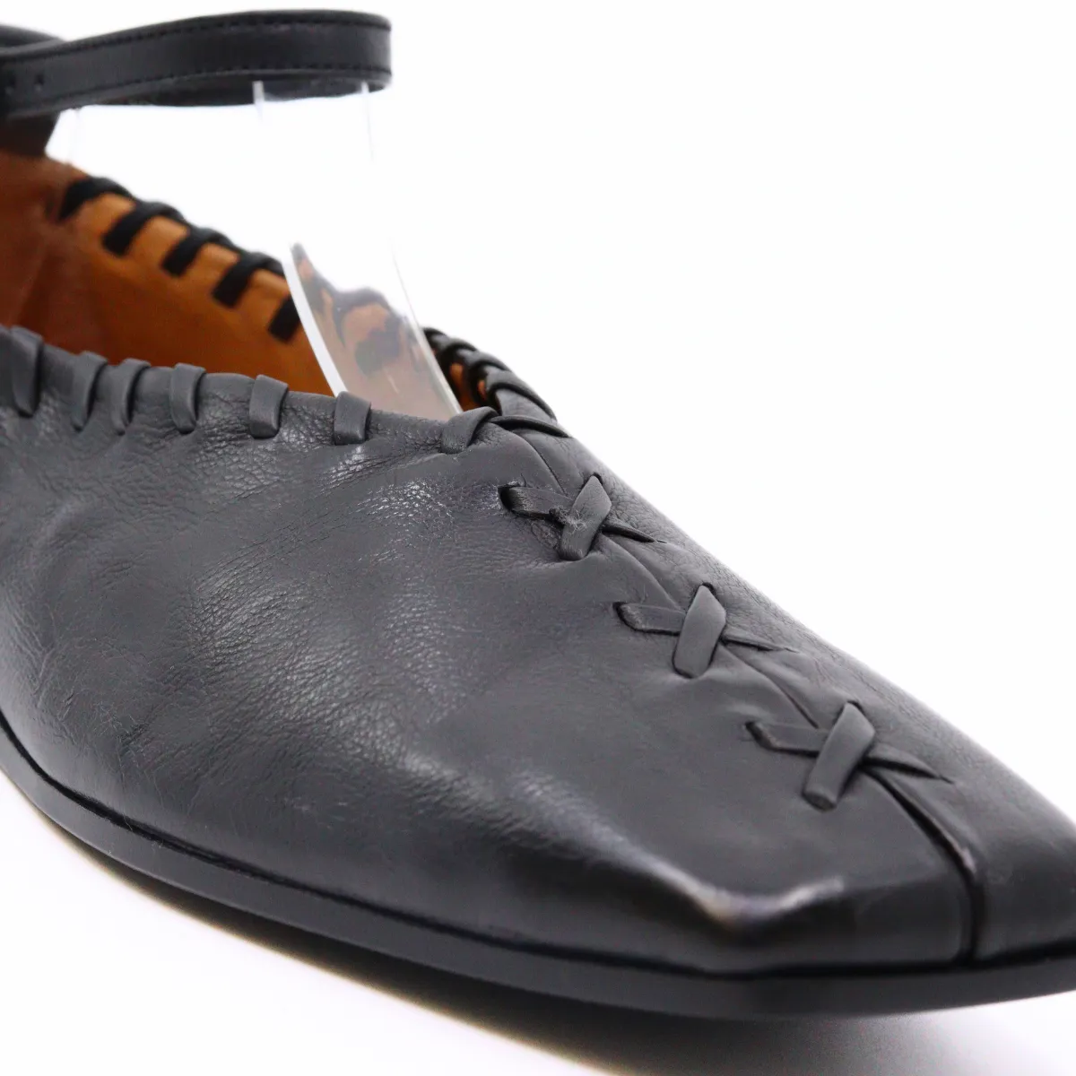 Whip Stitch Black Flat