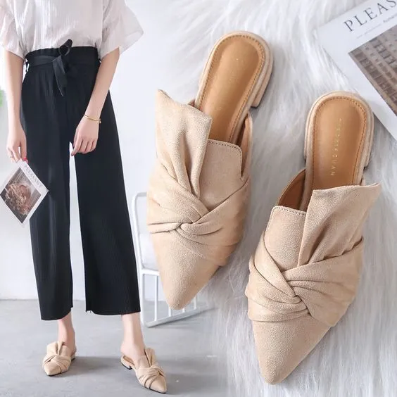 Women's Chic Pointed Flat Sandal Shoes