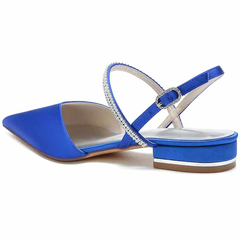 Women's Wedding Shoes Flats Dress Shoes Comfort Bridal Shoes Low Heel Slingback Bridal Sandals
