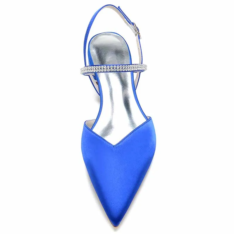 Women's Wedding Shoes Flats Dress Shoes Comfort Bridal Shoes Low Heel Slingback Bridal Sandals