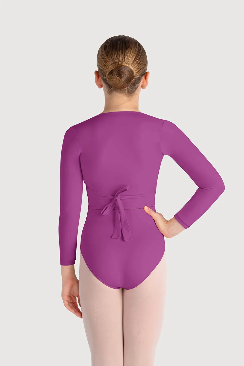 Z0858G - Bloch Overture Crossover Girls Long Sleeve Wrap Top