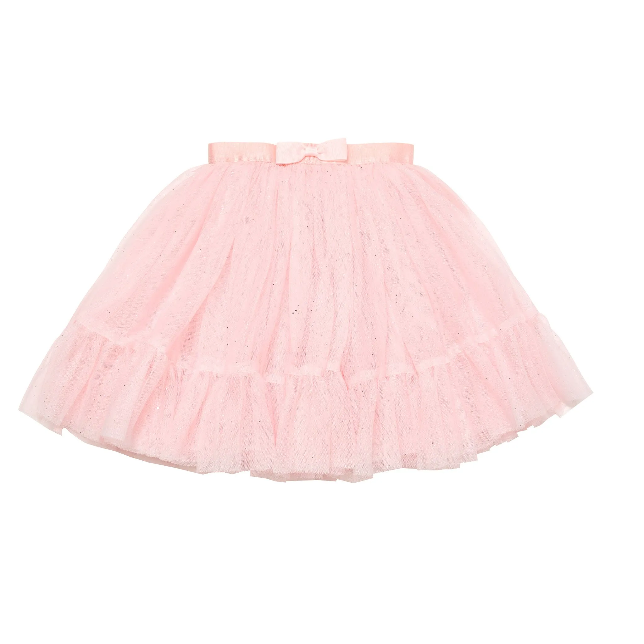 Zinnia: Glitter Sequin Tulle Tutu with Tiered Hem