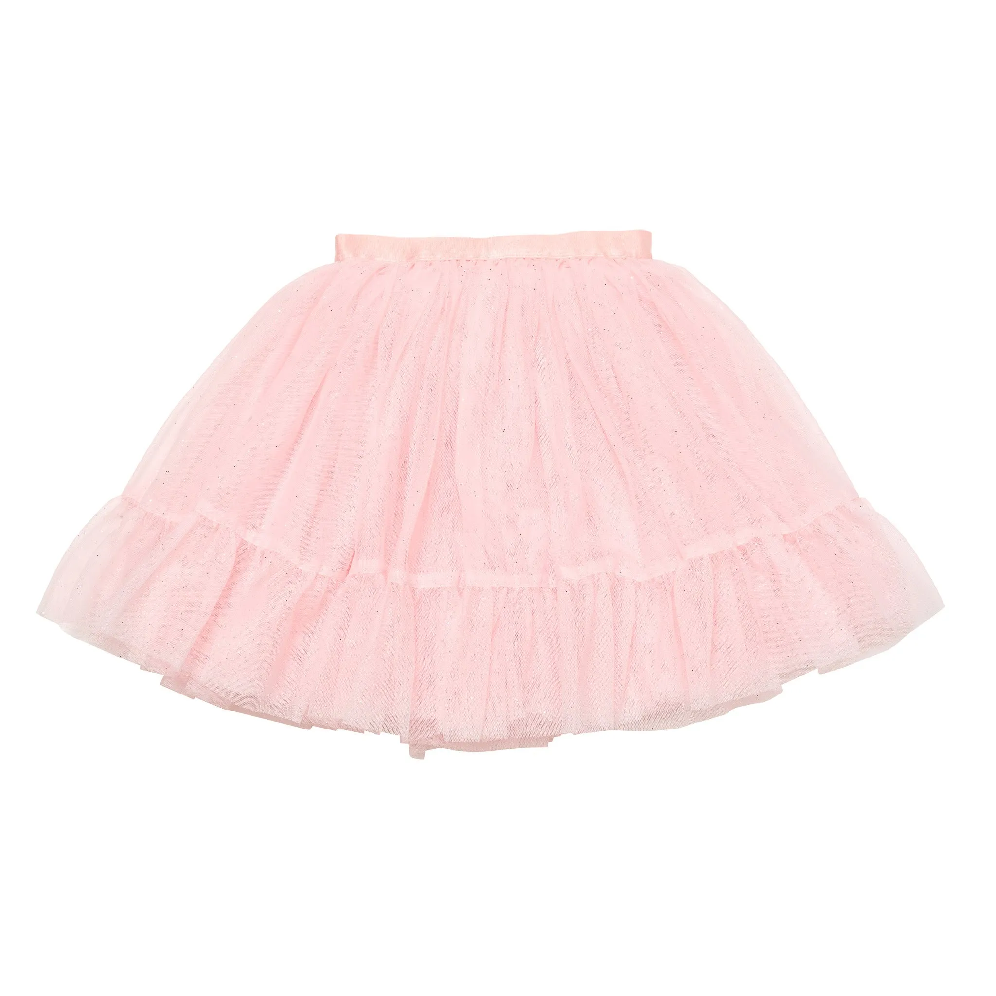 Zinnia: Glitter Sequin Tulle Tutu with Tiered Hem